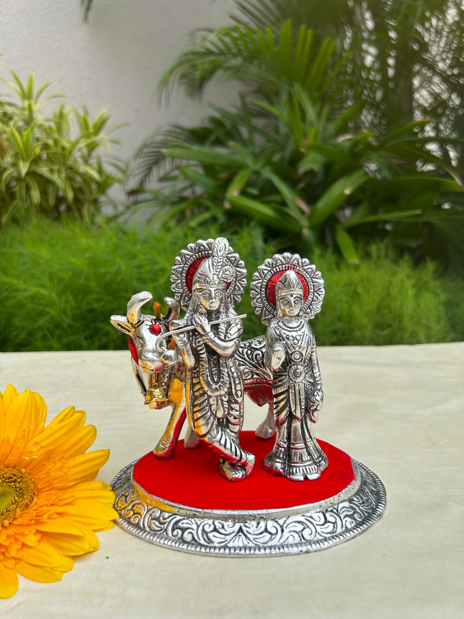 Radha Krishna Cow Idol