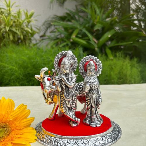 Radha Krishna Cow Idol