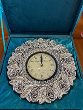 Pure Silver Rose Clock