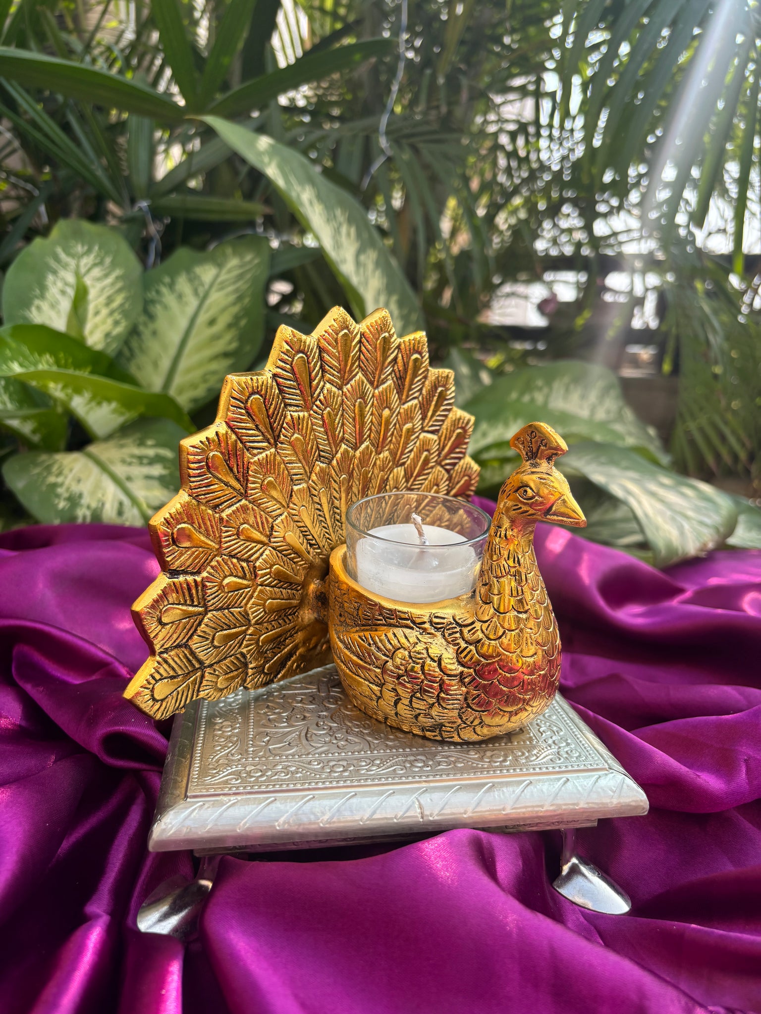 Peacock Candle