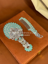 Silver mirror and comb gift set for Sindhara and traditional Marwari gifting
