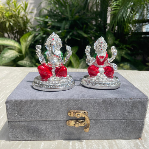 Enamel Ganesh Laxmi with box