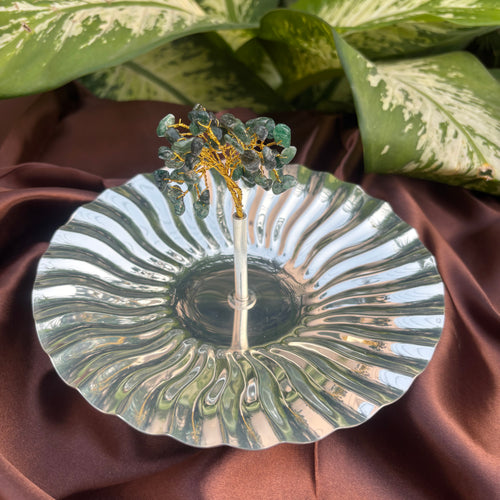 Fluted Green Tree Platter