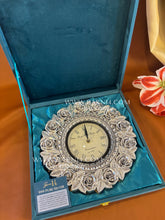 Pure Silver Rose Clock