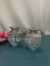 Pure Silver Swastik Kalash Pair