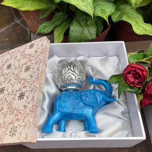 Elephant Resin Candle Holder