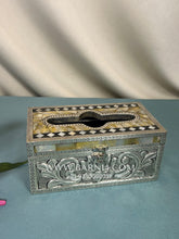 Pure Silver Diamond Border Tissue Box