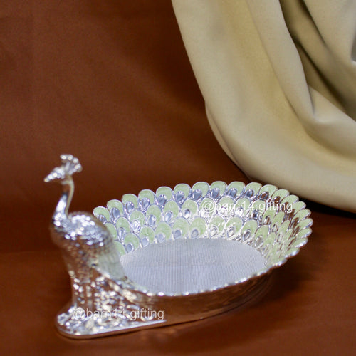 Enamel Peacock Pankh Tray