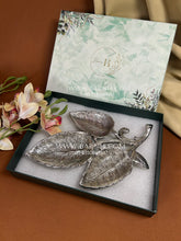 German Silver Three Leaf Tray
