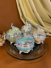 Enamel Peacock Mahal Sugar Pot