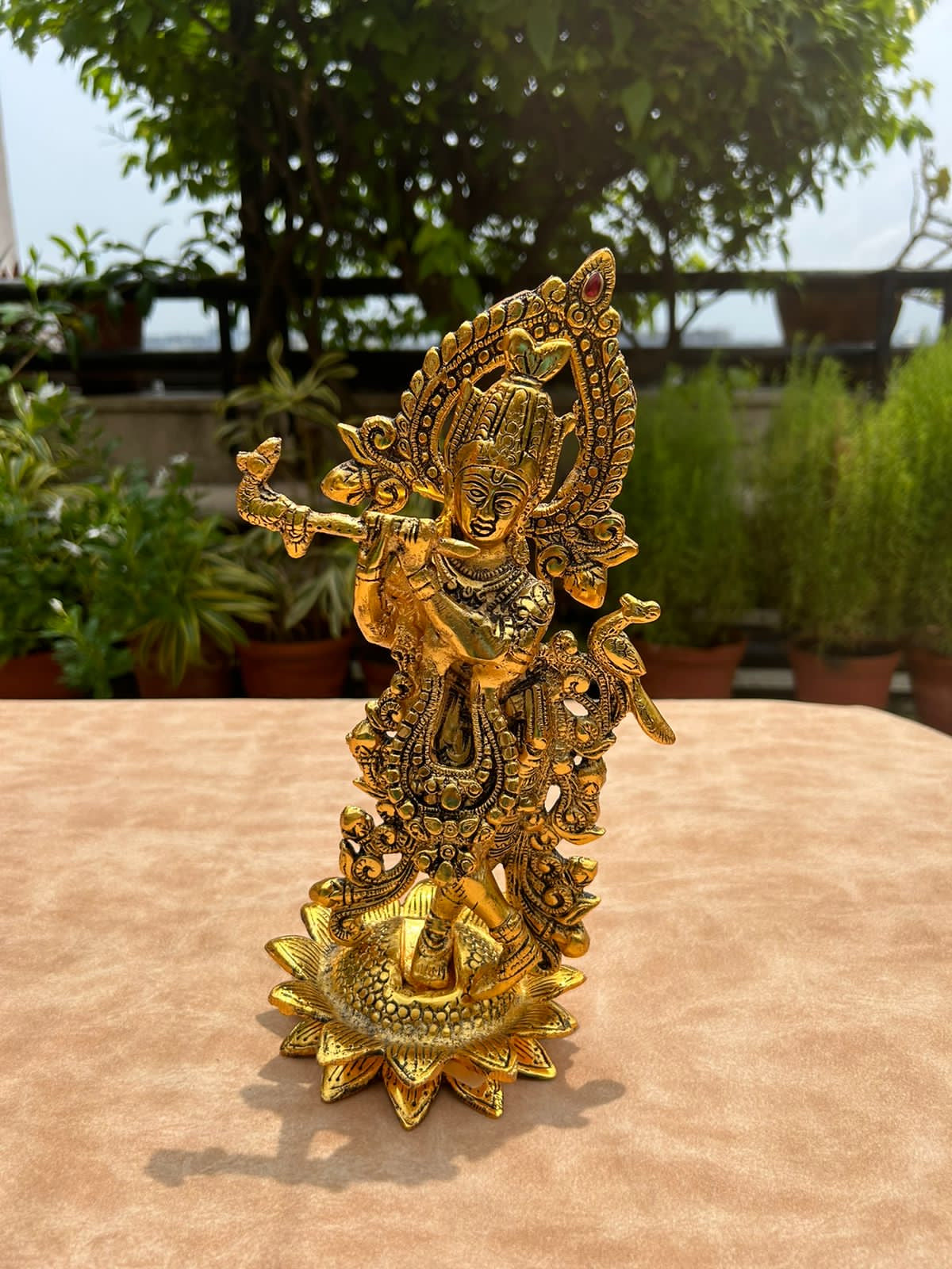 Silver Plated Basuri Krishna