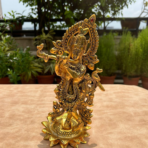 Silver Plated Basuri Krishna