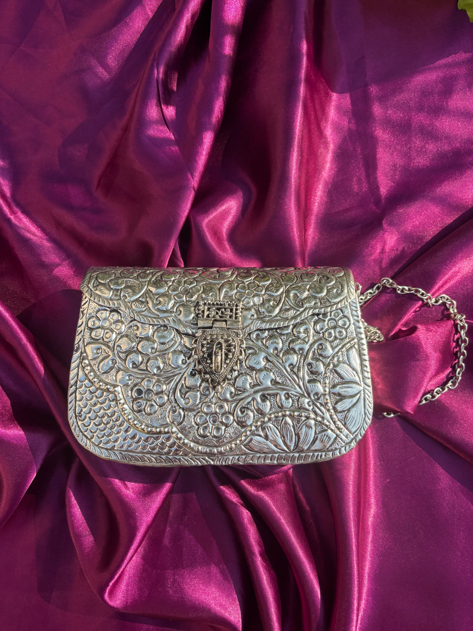 Hand Engraved Rectangle Clutch