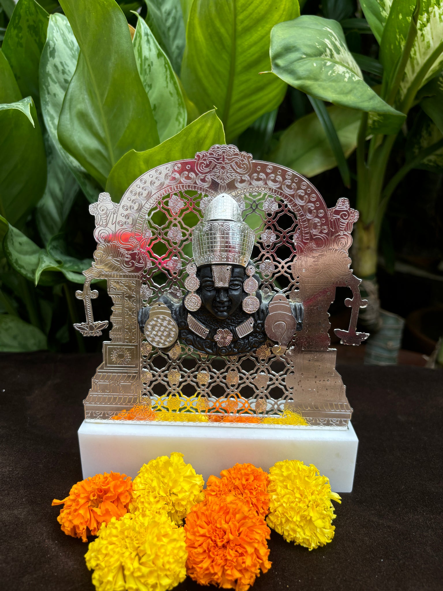 Tirupati Balaji on Marble Base