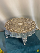 Pure Silver Elephant Leg Meenakari Chowki