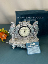 Pure Silver Parrot Clock