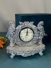 Pure Silver Parrot Clock