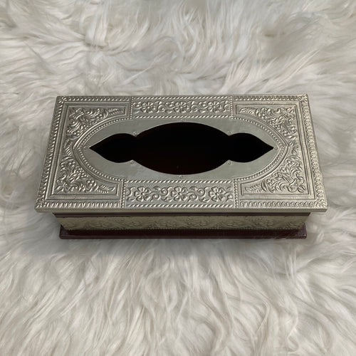 Silver Sheet Tissue Box