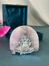 Pure Silver Hanuman Ji on Rose Quartz