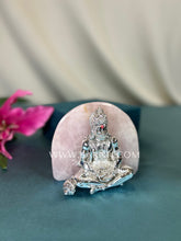 Pure Silver Hanuman Ji on Rose Quartz
