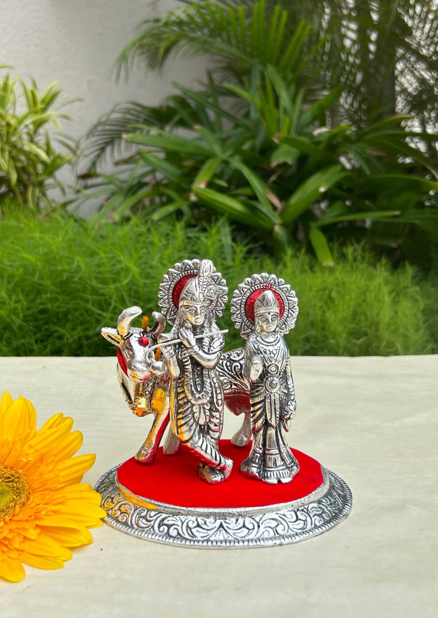 Radha Krishna Cow Idol