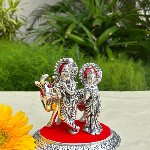 Radha Krishna Cow Idol