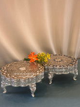 Pure Silver Elephant Leg Meenakari Chowki
