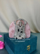 Pure Silver Tirupati Balaji on Rose Quartz