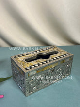 Pure Silver Diamond Border Tissue Box