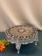 Pure Silver Elephant Leg Meenakari Chowki