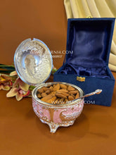 Enamel Peacock Rose Sugar Pot