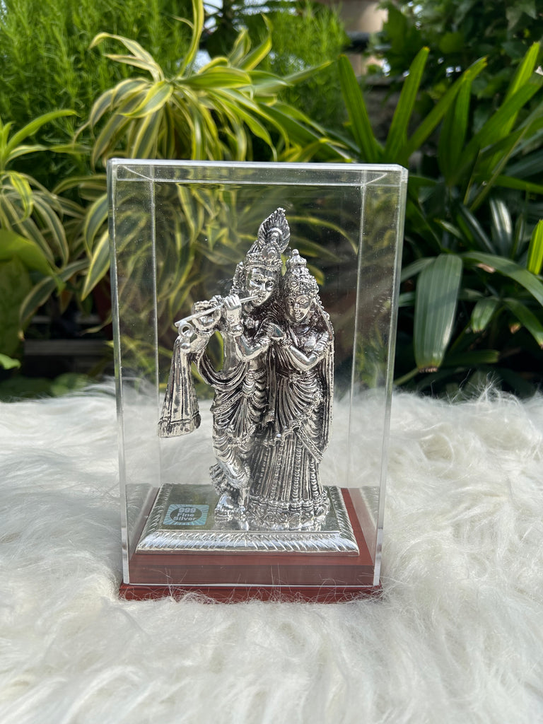 Pure Silver Radha Krishna Idol