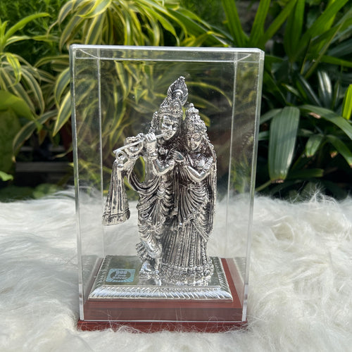 Pure Silver Radha Krishna Idol