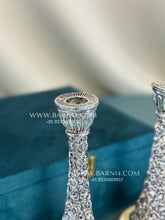 Pure Silver Fluted Candle Stand Pair