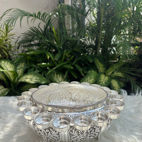 Silver Plated Diya Urli