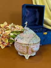 Enamel Peacock Rose Sugar Pot