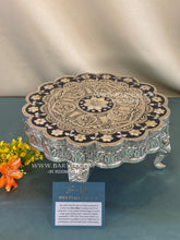 Pure Silver Elephant Leg Meenakari Chowki