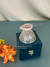 Pure Silver Rose Quartz Diya