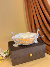 Enamel Peacock Boat Shape Bowl