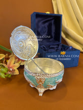 Enamel Peacock Mahal Sugar Pot