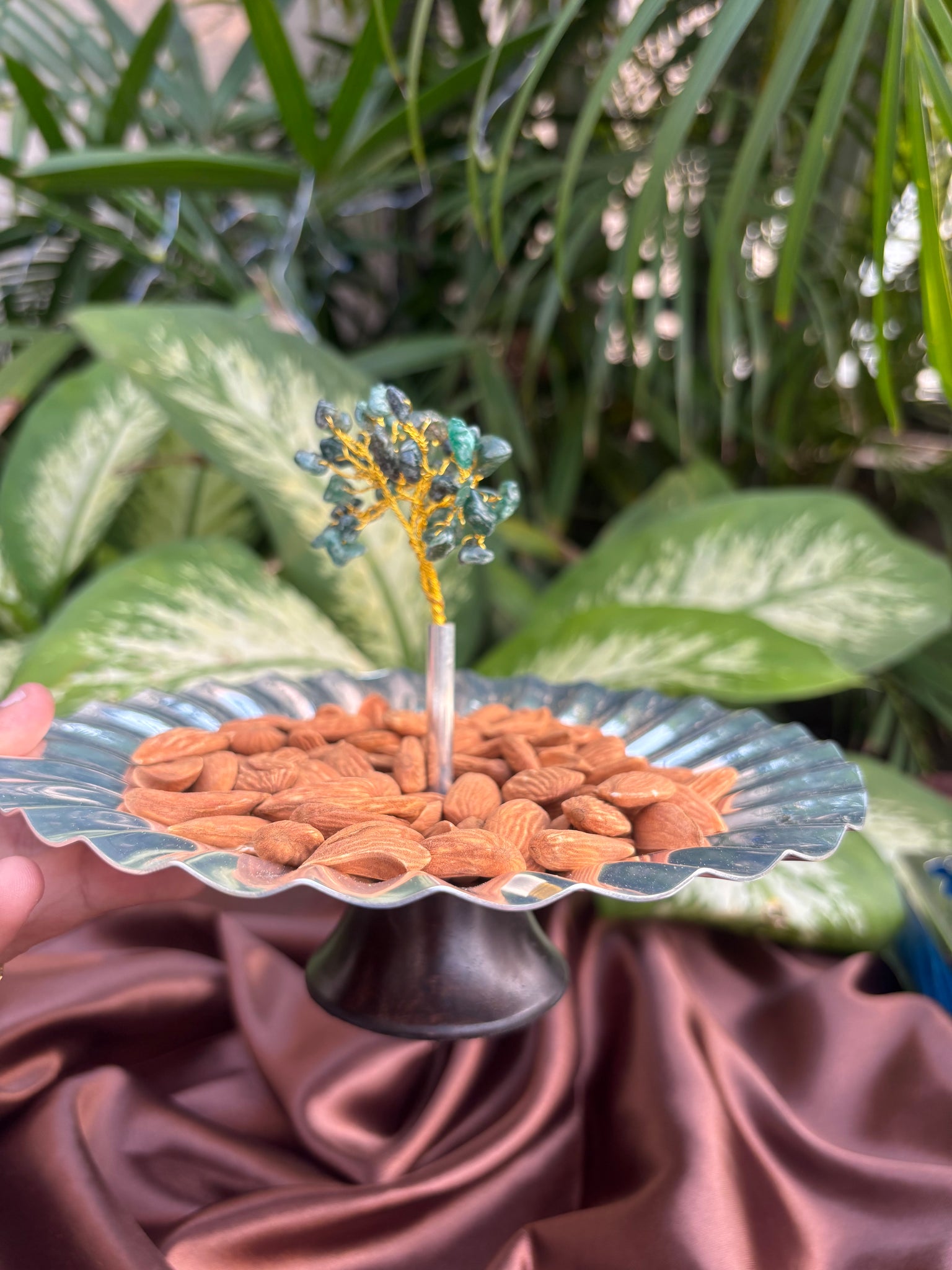 Fluted Green Tree Platter