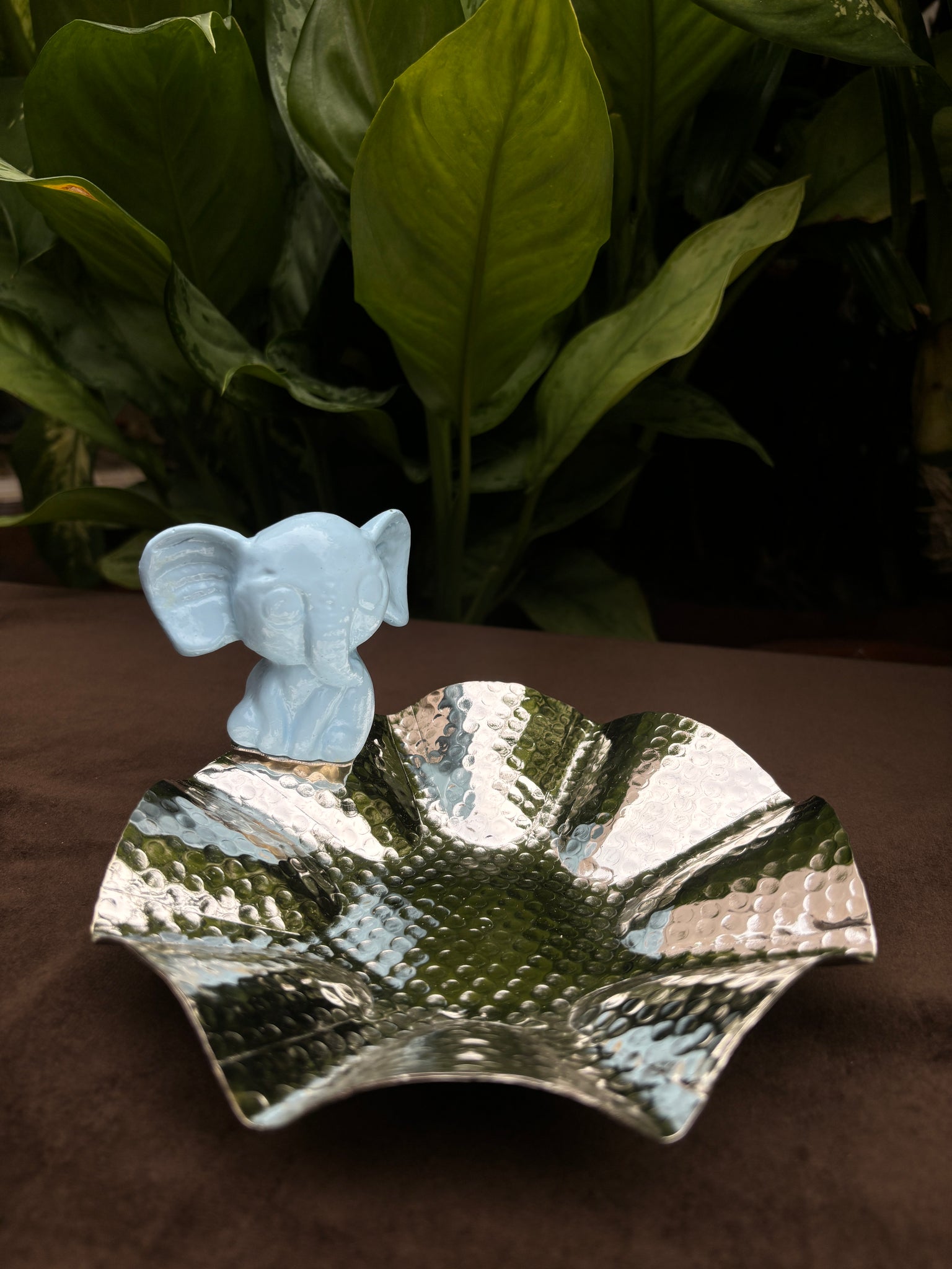 Blue Baby Elephant Plate