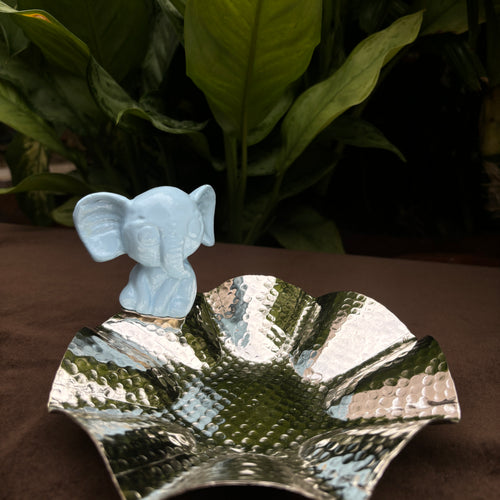 Blue Baby Elephant Plate