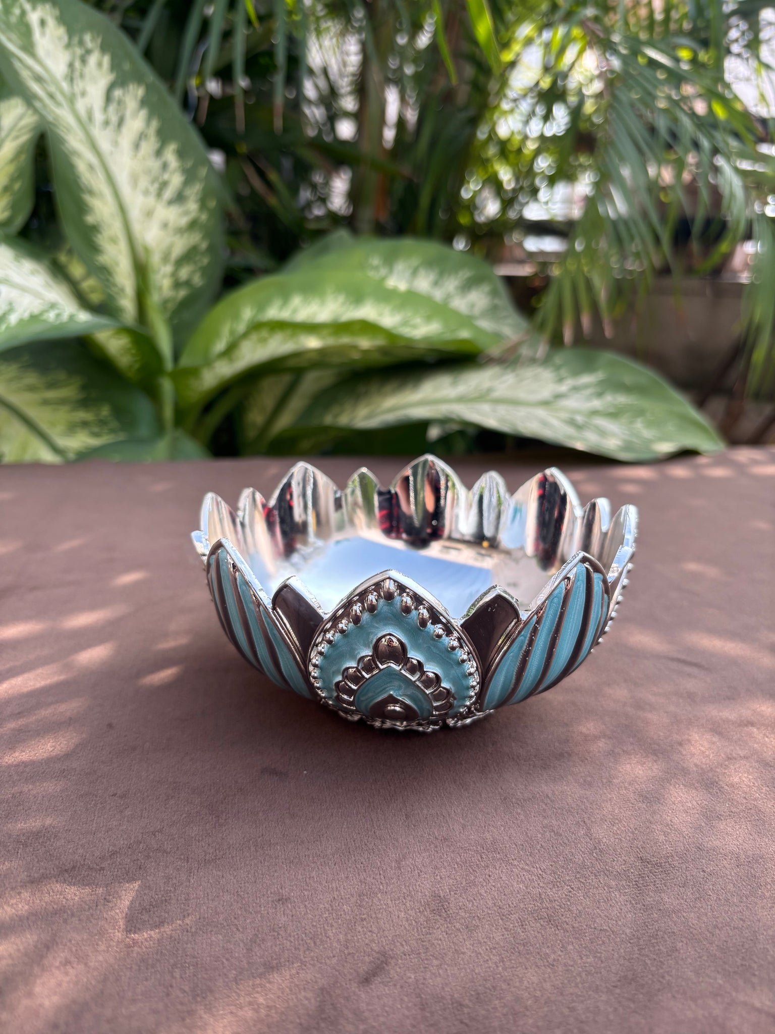 Enamel Lotus Bowl