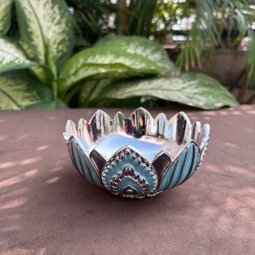 Enamel Lotus Bowl