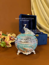 Enamel Peacock Mahal Sugar Pot