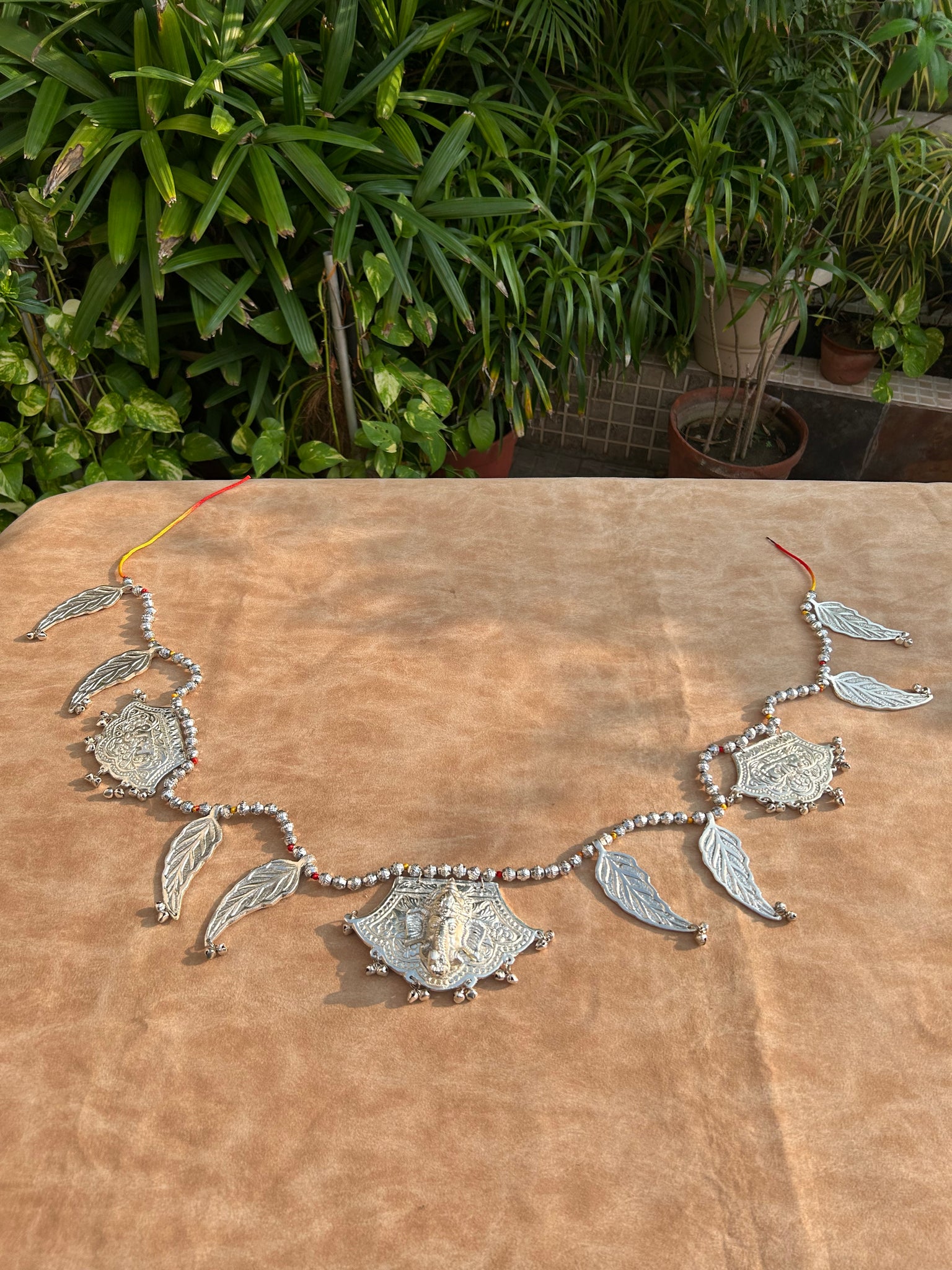 Silver Ganesha Leaf Bandhanwar