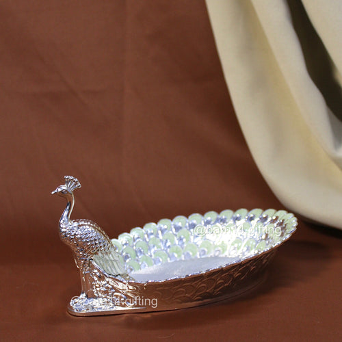 Enamel Peacock Pankh Tray