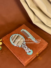 Handcrafted silver mirror and comb set presented in a premium gift box for daughters