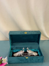 Pure Silver Peacock Pair on Wooden Base